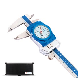 Dasqua Digital Dial Calipers 6"/150mm IP67 Electronic Micrometer 0.0005'' Inch,Metric and Fractional Conversion Shockproof Measuring Tool with Case