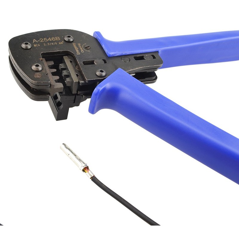 Samyo A-2546 MC4 - Crimpadora para paneles solares fotovoltaicos, cables