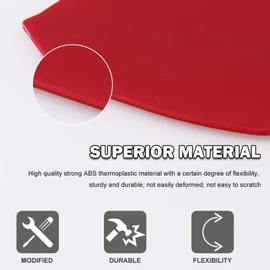 RULLINE Car Mud Flaps Universal Fit Red Splash Guards (4 Pack) Fender,with 20 Pieces 6mm Fastener Rivet Clips