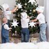 ELECLAND 6 Pcs Wedding Hanging Star Decoration White 7 Pointed
