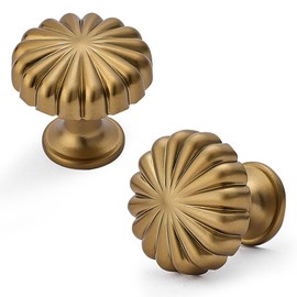 HARPOON Cabinet Knobs,Vintage Round Knob,Modern Pull Drawer Handle Wardrobe,Kitchen Bar Cabinet Hardware 10 Pack 1 inch 29mm Champagne Bronze