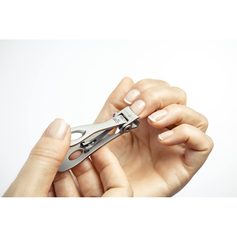 Remos Professional Nail Clippers for Fingernails, Stainless Steel, Pink, 7