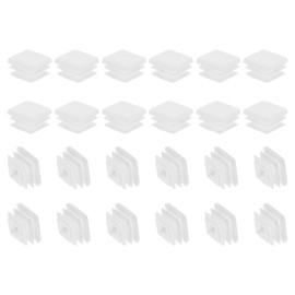 PATIKIL Square Plastic Plug, 24 Pcs 7/9 Inch/20mm Tubing Insert End Caps Plastic Plug Cap for Square Tubes Chair Legs Furniture Metal Tubing Hardware Plugs Fences, White