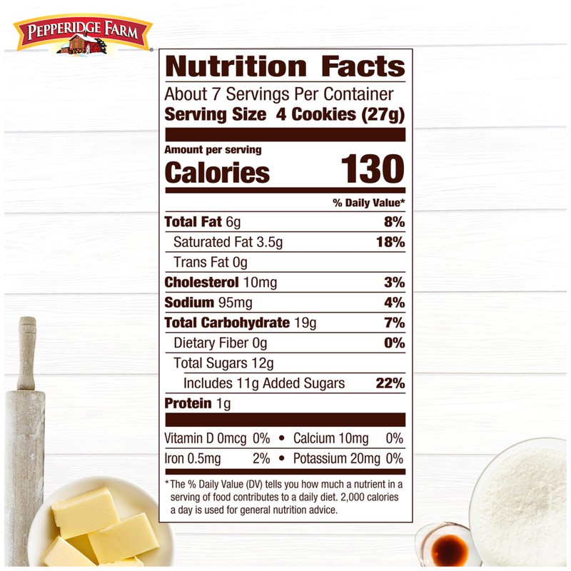 Pepperidge Farm Bordeaux Caramelized Crisp Cookies, 6.75 Oz Bag