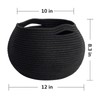 Goodpick Round Rope Storage Basket, Black Small Basket for Socks,