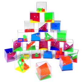 Newpop Pack of 24 Patience Games for Children, Skill Games, Patience Game, Mini Games for Children, Gifts, Game Children's Birthday Party Bags, Patience Games, Mini Thinking Game for Party Gifts