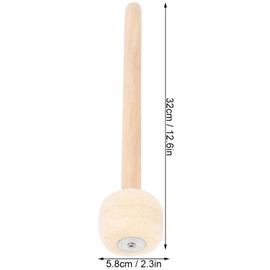 2 Pack Foam Drum Sticks Timpani Mallets Kids Hand Percussion Drumsticks Wooden Handle Instruments Kids Students Beginners Maple Drumsticks