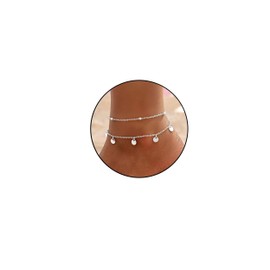 HARJJME Silver Gold Anklets for Women 925 Sterling Silver Ankle Bracelets for Women Adjustable Waterproof Women's Anklets Dainty Layered Chain Set Rope Link Beach Foot Jewelry Gifts for Teen Girls