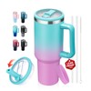 Insulated Tumblers with Handle and Flip Straw Lid, 40 oz