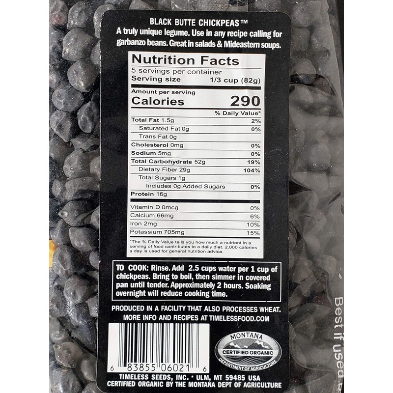 Timeless Black Kabuli Chickpea, 14-Ounce (Pack of 2)