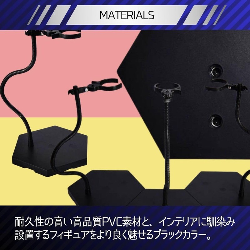 Solvanta Figure Stand, Compatible with 1/6 Scale, Black Base, Plastic