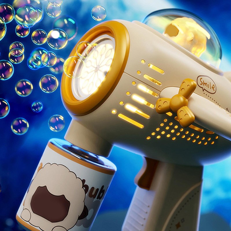 Kids Bubble Maker Electric Powerful Automatic Sound Light Handheld Bubble
