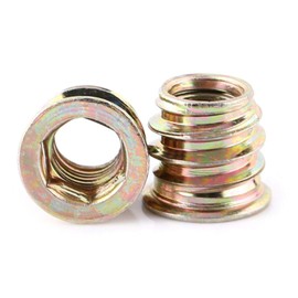 Pack Of 20 Pcs M6/M8/M10 Zinc Alloy Furniture Hex Drive Nut Threaded Insert Wood Insert Nuts Assortment (M8x13mm)