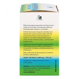 Avitale Avitale Glucosamin 500 mg Chondroitin 400 mg Kapseln, 180 Stck, 1er Pack (1 x 192,4 g)