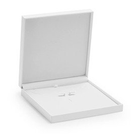 Oirlv High Quality Leather Paper Jewellery Large Necklace Box Can Be Used For Valentine's Day Anniversary White Large Necklace Box