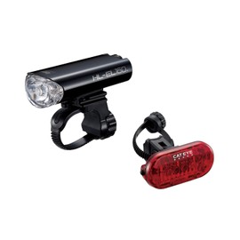 CATEYE EL-160 / Omni 5 Bike Light Set: Enhanced visibility with front and rear lights, Black