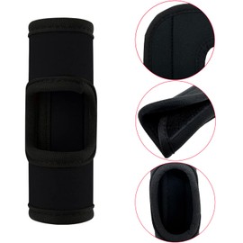 AMMKRO 6 Pack Luggage Handle Wrap, Luggage Handle Wraps for Suitcase, Bright Color Luggage Tags, Suitcase Tags identifiers for Travel Accessories (6 Black)