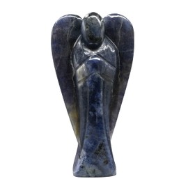 Iolite Angel - Iolite Crystal Angel and Pocket Guardian Angel Crystal Figurines (4 inches)