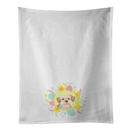 Caroline's Treasures Yorkie Blue and Tan #1 Easter White Kitchen Set of 2Kitchen Cotton Hand-Towels