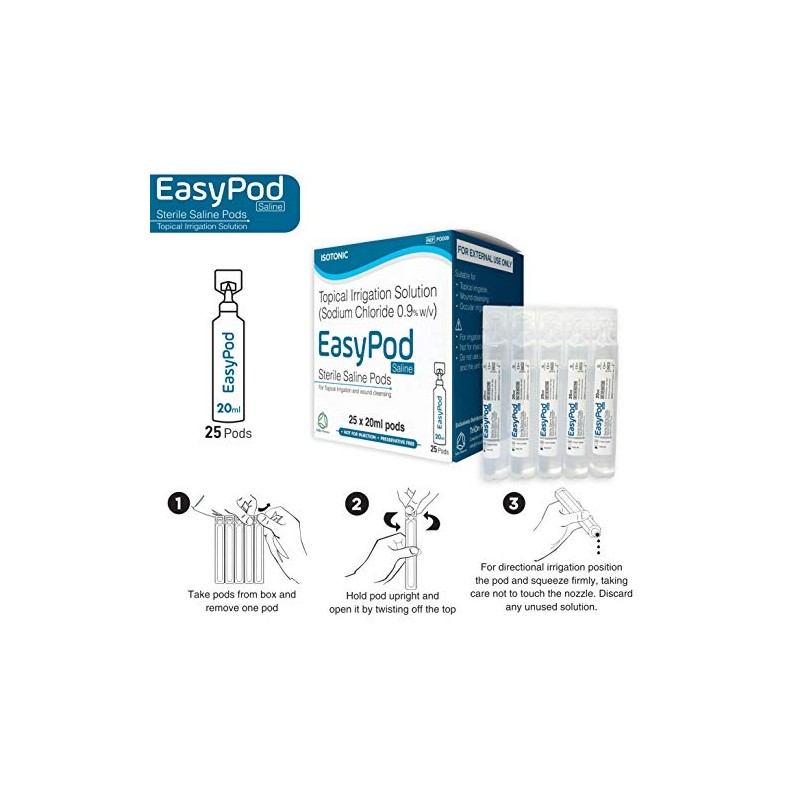 EasyPod Sterile Saline Pods | Eye Wash | Wound Cleansing