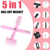 5 Pcs Cat Eye Magnet for Nails, 3D Cat Eye