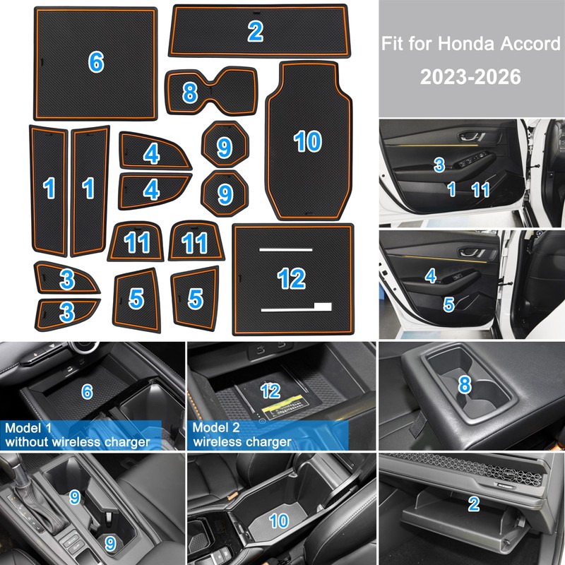 Center Console Liner for Honda Accord Accessories 2023 2024 2025