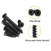 M4 Phillips Flat Head Self Tapping Screws,100 pcs Black M4