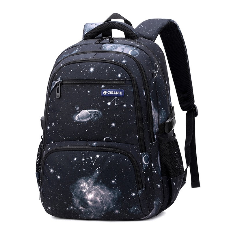Primary and Secondary School Students Backpack Waterproof Schoolbag with Lunch