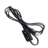 HBFBZM 6Feet Lamp Cord with Switch On Off, 6Ft 18AWG