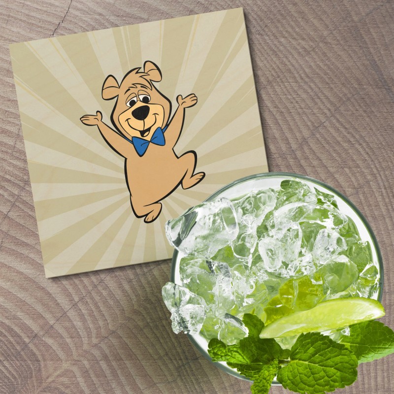 Unbranded Yogi Bear Cartoon Boo Boo 4'' X 4'' Square