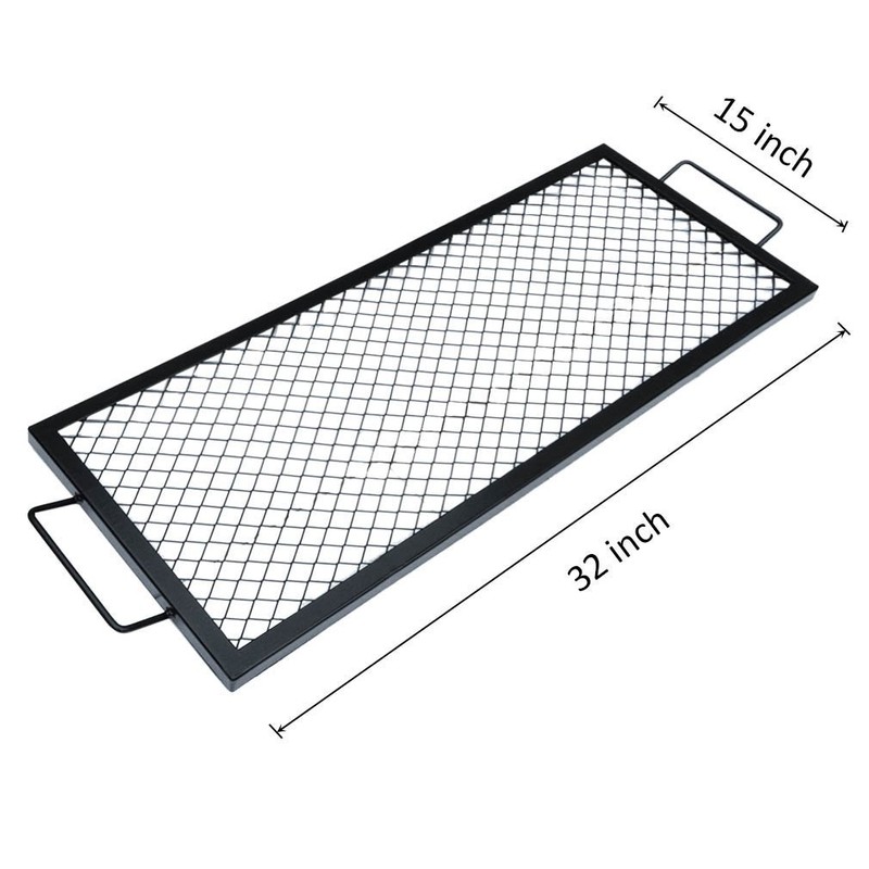 onlyfire Barbecue Rectangle X-Marks Fire Pit Cooking Grate, 32-Inch
