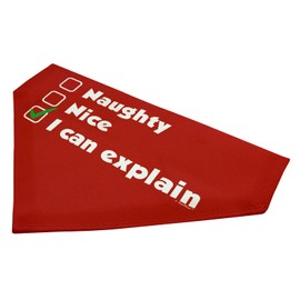 Funny Dog Christmas Clothing Naughty Nice I Can Explain Small Dog Bandana Scarf for Dogs Bib Explain
