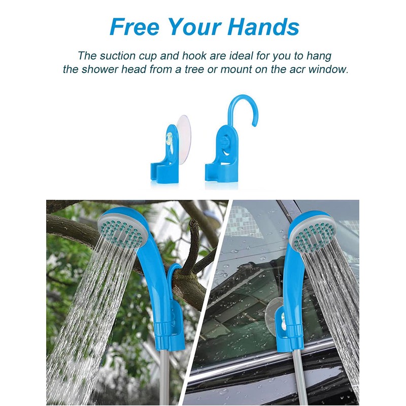 innhom Portable Shower Camping Shower Outdoor Camp Shower Pump, Electric