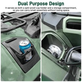 JERBOR ATV Left Fender Cup Holder Fit for Honda Foreman Rubicon 2014-2025, ATV Water Bottle Holder 2.5 Inch