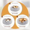 DUMOS Donut Dog Bed, Washable Dog Couch Bed with Removable