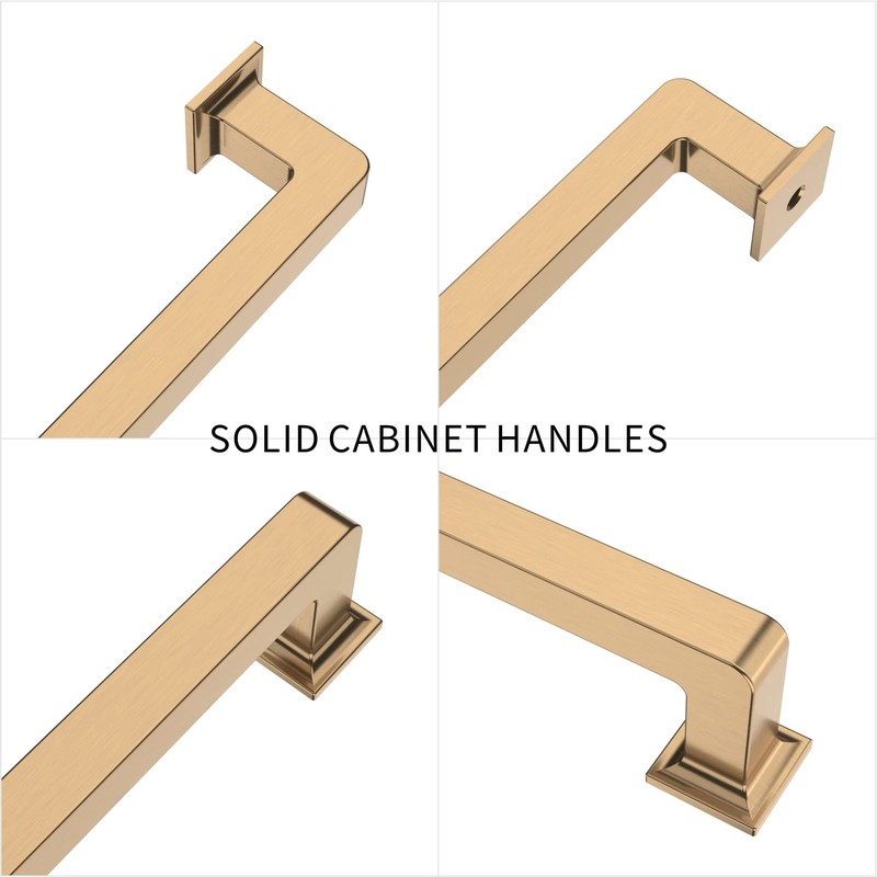 9BUILD 6 Pack 5 Inch Cabinet Handles - Champagne Bronze
