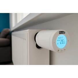 ROB Smart Radiator Thermostat with LCD Programmable Energy Saving Mode Window Open Detection Compatible with Danfoss RA/RAV/RAVL Valves