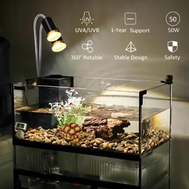 Lachesan 4 Pack 50W UVA UVB Bulbs, Fit E26 Heat Reptile Lamp, Light Turtle Heat Lamp for Reptiles and Amphibian Tanks, Terrariums and Cages, Works with Various Lamp Fixtures