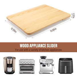 360° Sliding Tray for Coffee Maker, Appliance Slider Under Coffee Maker Mat for Breville Ninja Espresso Machine, Coffee Pot Rolling Tray for Countertop,Quiet Wheels (Large 15.7"×13")