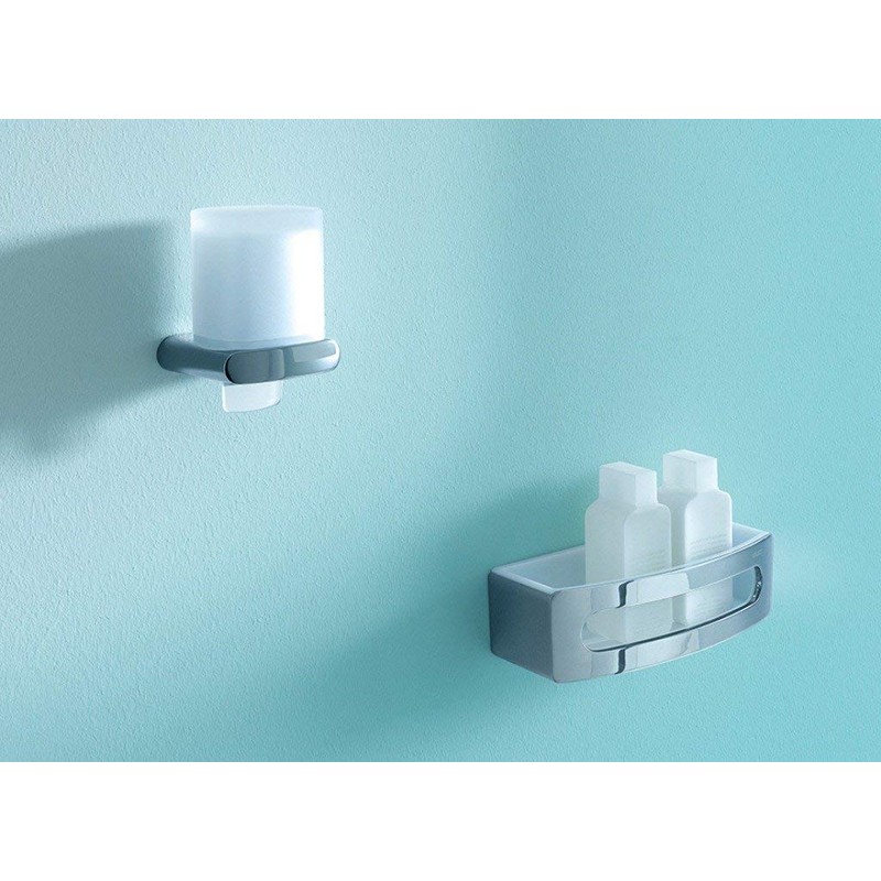 Keuco Elegance Set, Plastic, 11652010100 Lotion Dispenser Holder Pump Chrome-Plated