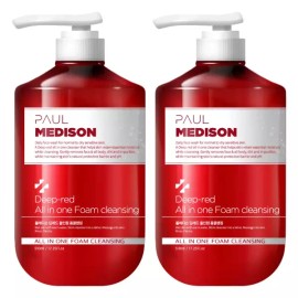 폴메디슨 딥레드 대용량 올인원 폼클렌징, 510ml, 2개 Polmedison Deep Red Large Capacity All-in-One Foam Cleansing, 510ml, 2pcs [Deep Red All-in-One Foam Cleansing 2 pieces]