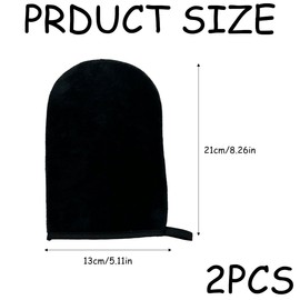 2pcs Tanning Mitt Black Reusable Double-Sided Tanning Mitt Washable Self-Tanning Application Mitt Prevents Stained Hands for Bath Apply Sunscreen Essential oil Body Lotion