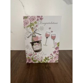 Second Nature Handcrafted European Special Day Wedding Greeting Card w/ Champagne Design