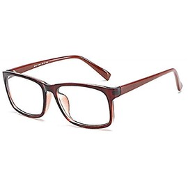 Boolavard Blue Light Blocking Glasses Square Nerd Glasses Frame Anti Blue Ray Computer Game Glasses, brown