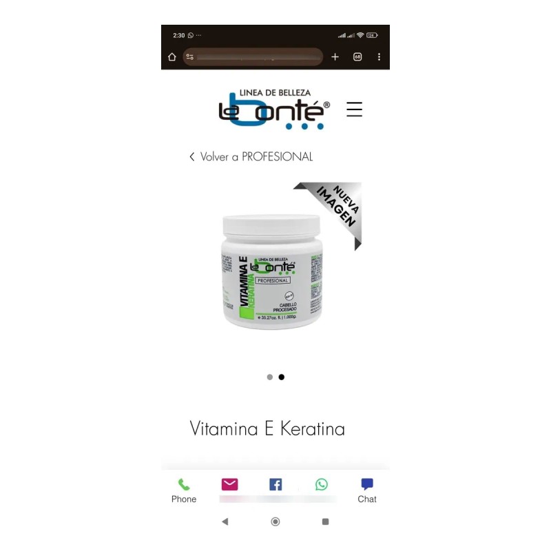 Kit Vitamina E Keratina Shampoo + Vitamina La Bonte