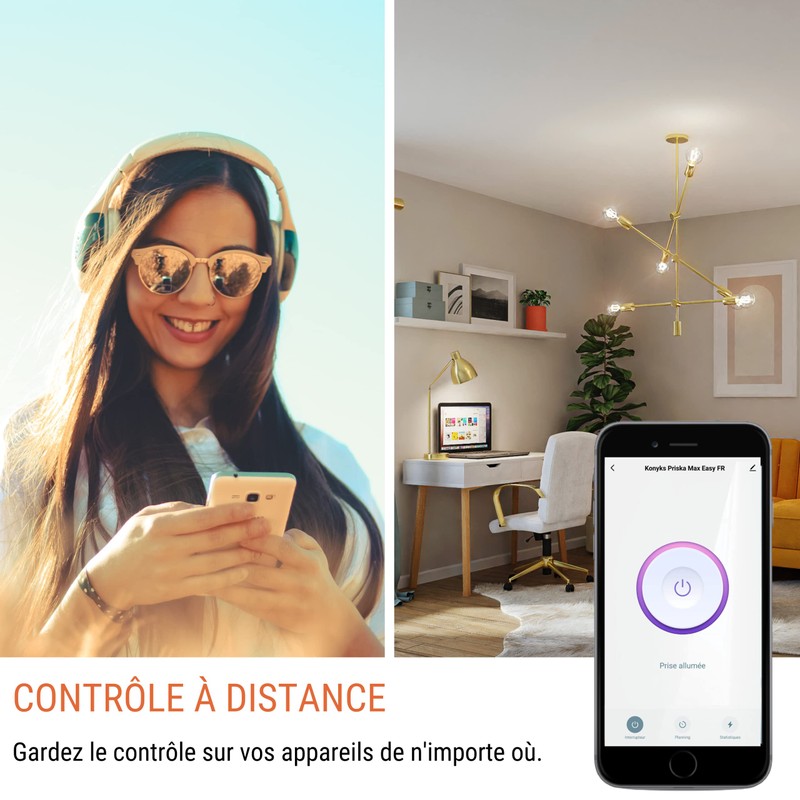 Konyks Priska Max Easy WiFi Enabled Bluetooth Socket with Power