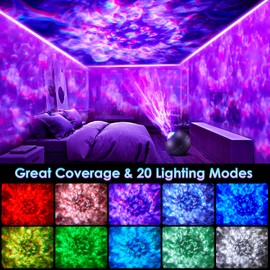 One Fire Galaxy Projector, Vibrant Galaxy Light Projector, White Noise & Bluetooth Room Lights for Bedroom,Remote Timer Kids Night Light,Cute Room Decor for Teen Girl Gifts Trendy Stuff