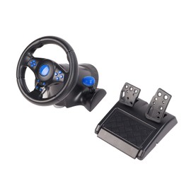 Volante de Carreras para PC, Volante de Carreras Sim de Coche Usb Universal de 180 Grados con Pedales, Volante de Carreras para Juegos de Ruedas para 