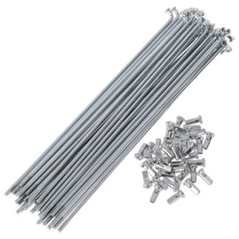 Motoforti 36 Set 12G Bicycle Spokes 171mm Bike Wheel Spokes 45 Steel Galvanized Silver Tone