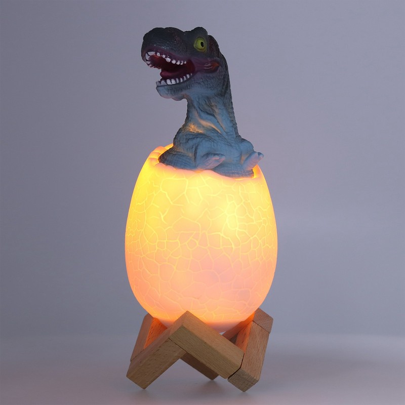 Touch Pat Sensor Night Light Dinosaur Egg Shape Bedside Lamp